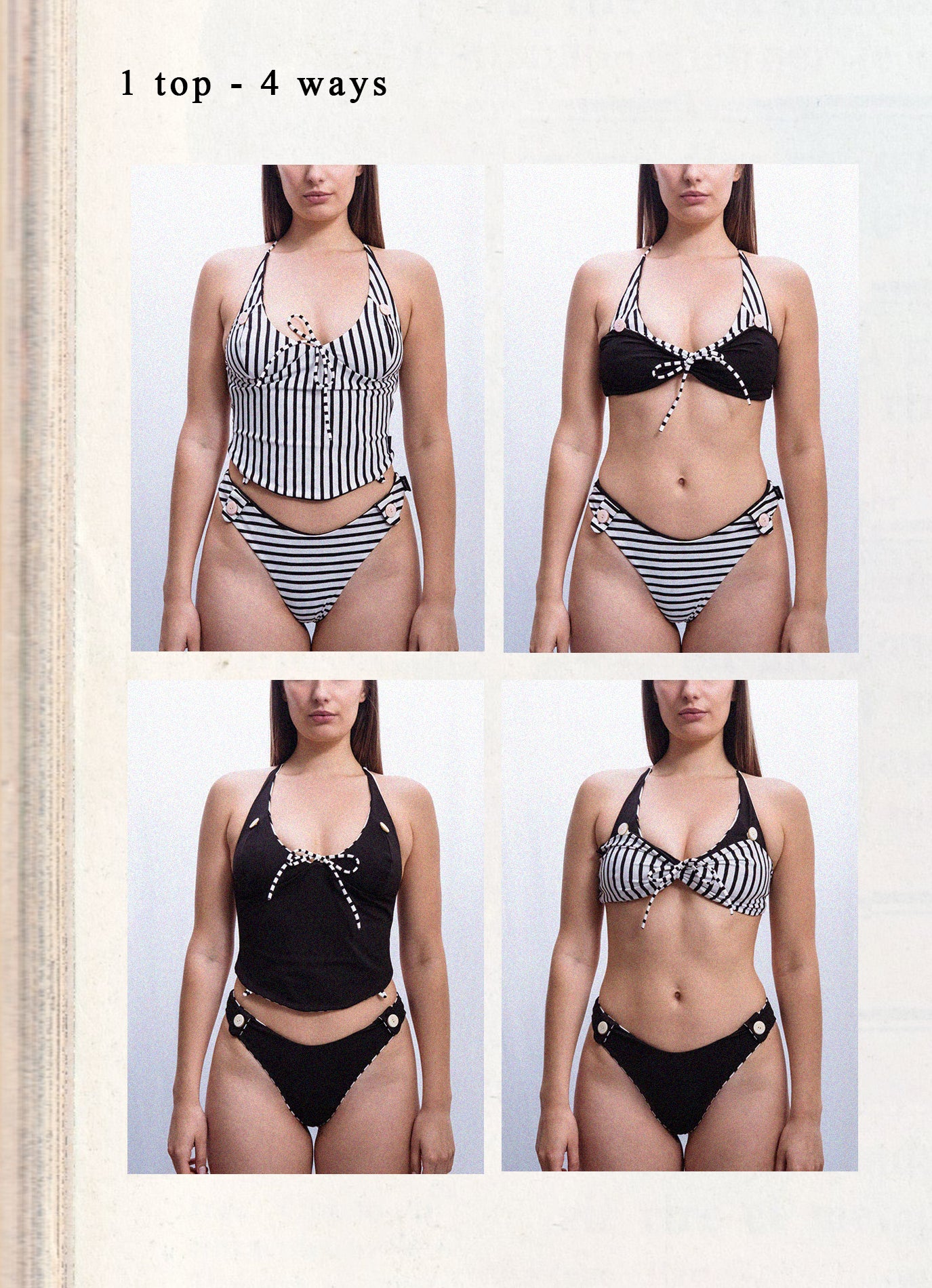 Tankini top - B&W