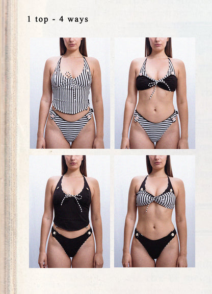 Tankini top - B&W
