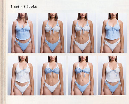 Azurin swim set - Baby Blue