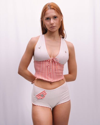 Shorty set - Red & White