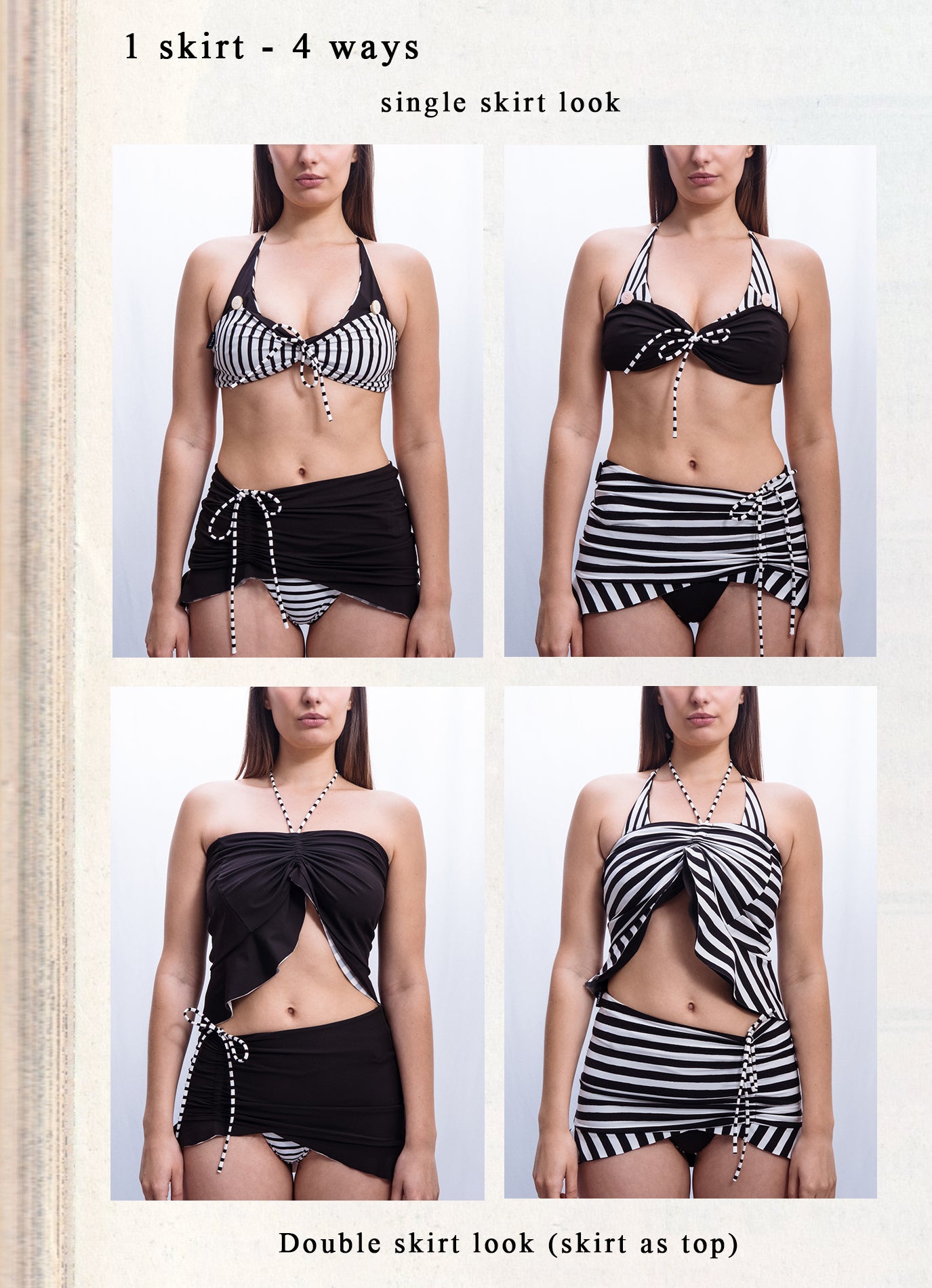Ruffle skirt - B&W