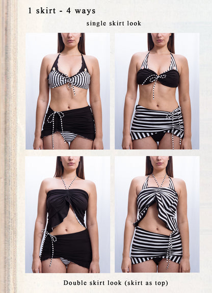 Ruffle skirt - B&W