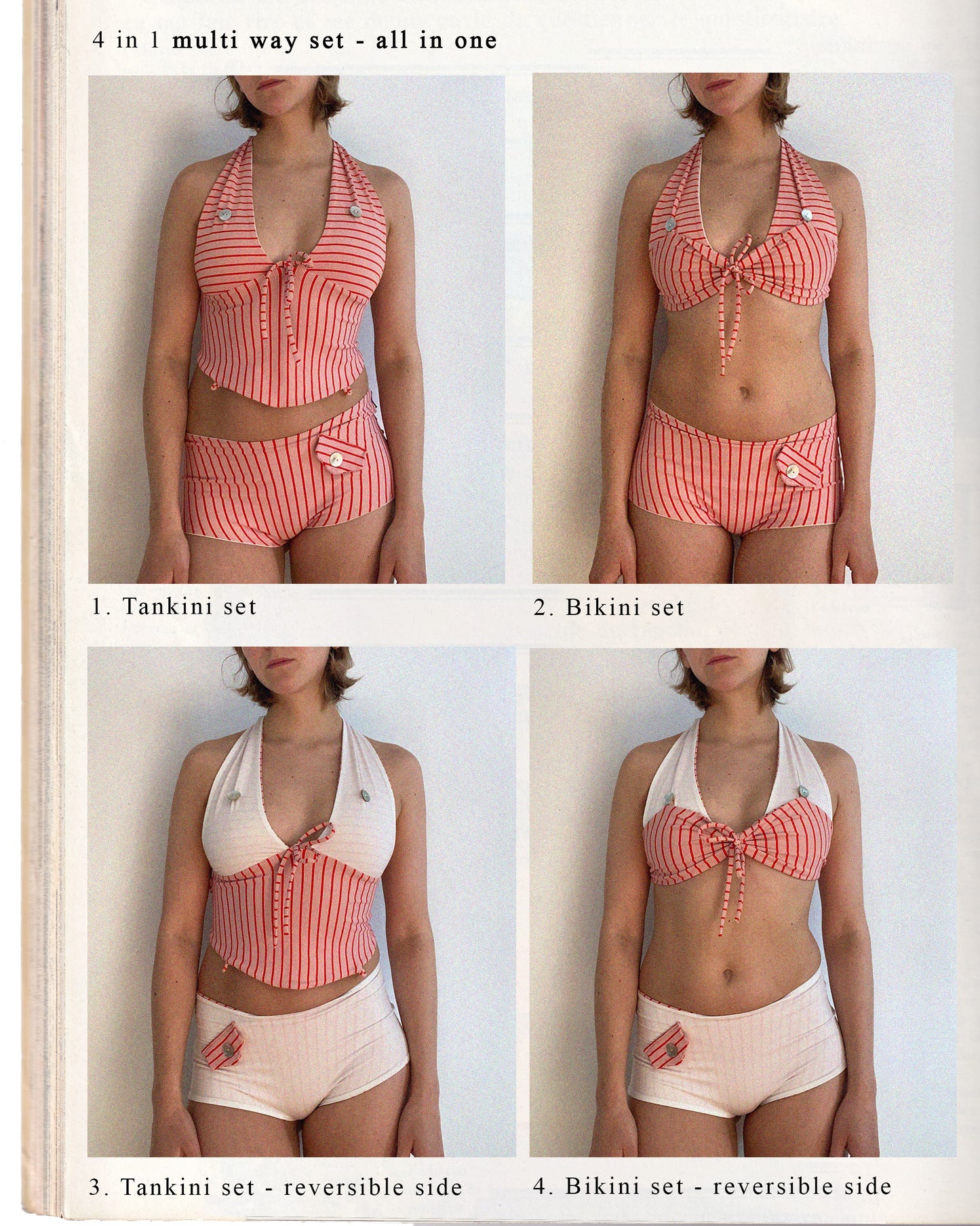 Tankini top - Red & White