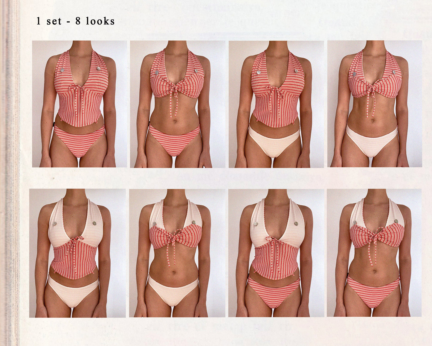 Tanga set - Red & White