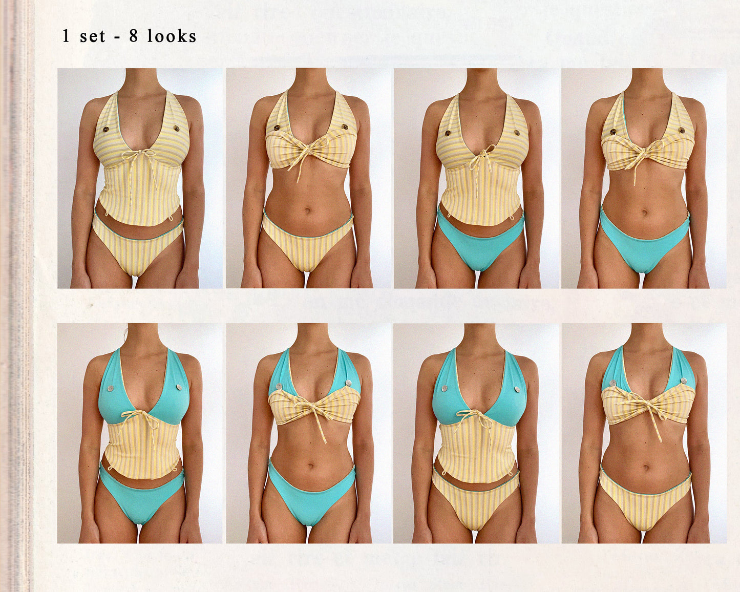 Tanga set - Yellow & Turquoise