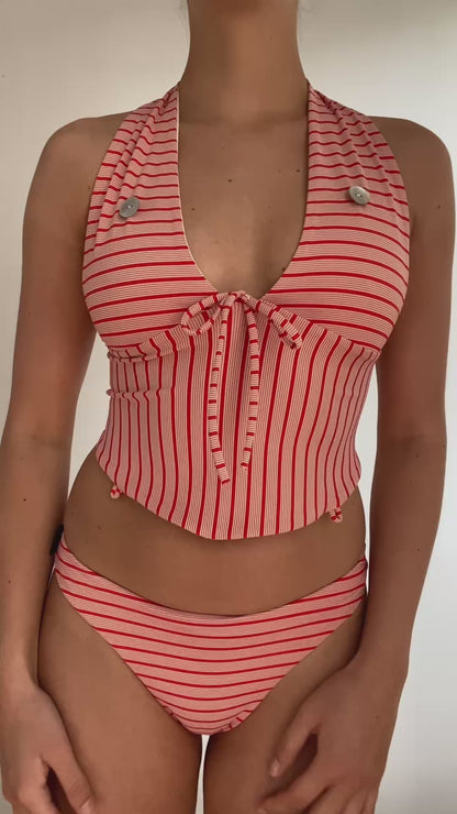 Tanga set - Red & White