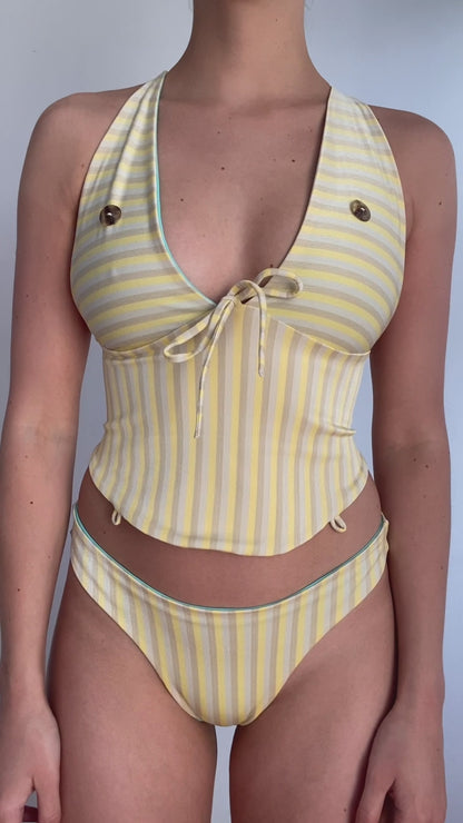 Tanga set - Yellow & Turquoise