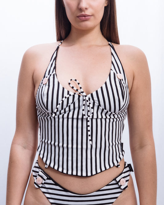 Tankini top - B&W